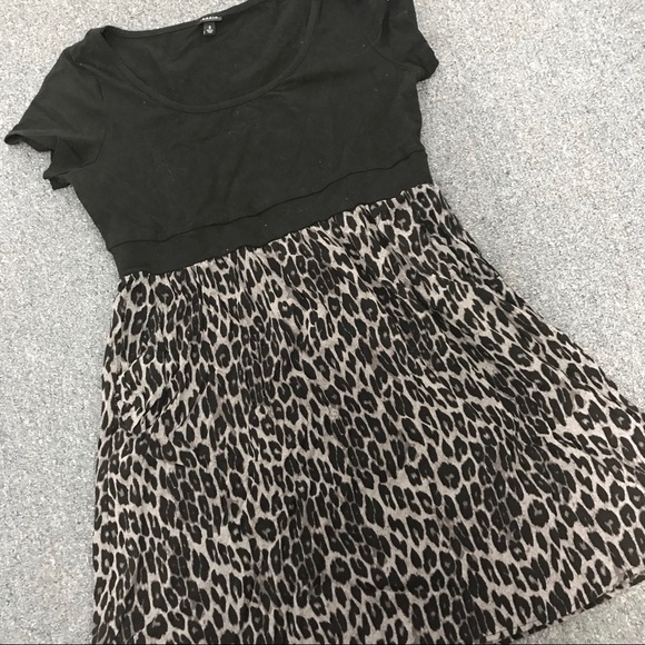 torrid Dresses & Skirts - Torrid black and leopard tee dress